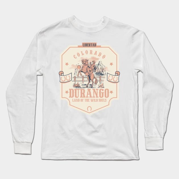 Durango Colorado wild west town Long Sleeve T-Shirt by The Owlhoot 